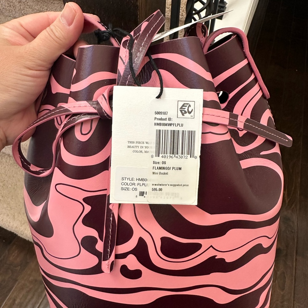 New MANSUR GAVRIEL MINI BUCKET bag. Comes with dust bag. Flamingo color.